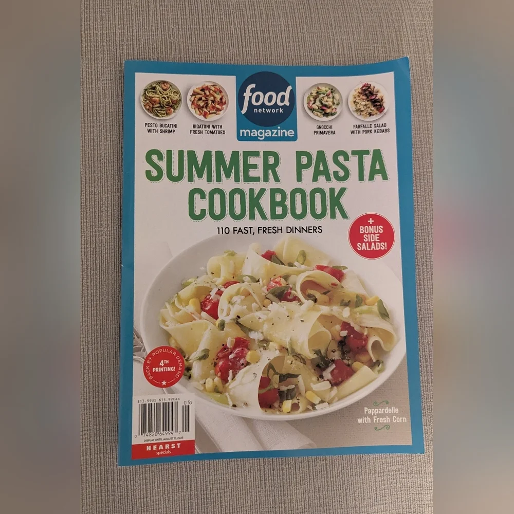 Brand New Food Network Summer Pasta Cookbook Magazine - Picture 1 of 1